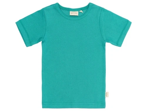 Turkis kortærmet T-shirt i turkis farve fra Petit Piao PP105 turquiose